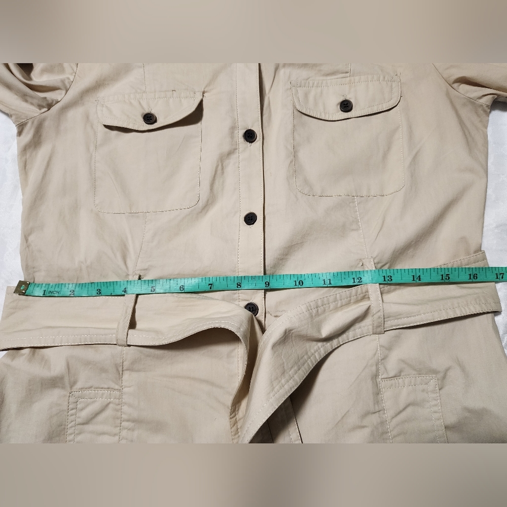 Zara Khaki Zafari Tan Utility Belted Shirt Dress - Picture 7 of 12